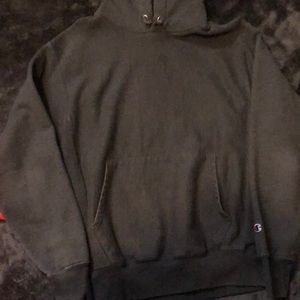 Grey Champion Reverse Weave Hoodie Size Medium